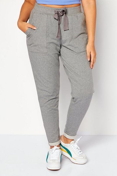 Felina Women Regular Fit Plain Jogger Pants, Grey