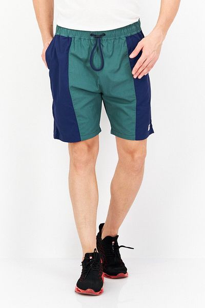 Fila شورت رجالي رياضي مناسب للخارج برباط بلونين، أخضر