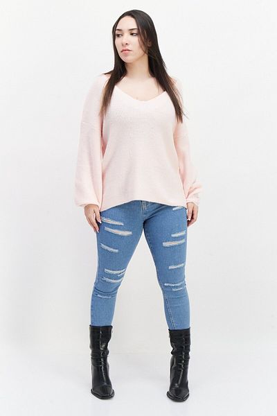 French Connection Women Textured Long Sleeve Sweater, Pink