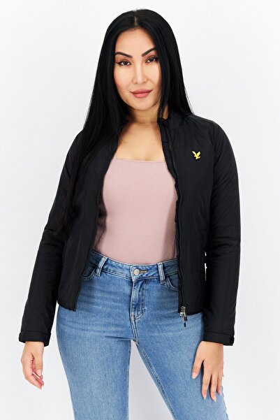 Lyle & Scott جاكيتات واقية من الرياح بشعار العلامة التجارية للنساء، باللون ال...