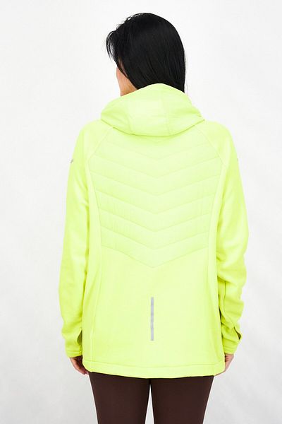 Tchibo Women Textured Long Sleeve Thermal Puffer Jacket, Neon Yellow