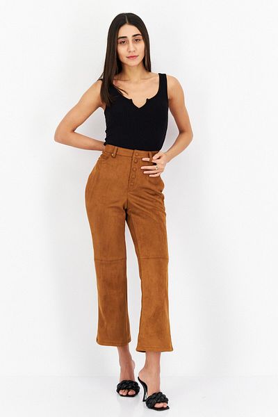 Bcbgeneration Women Wide Leg Plain Pants, Brown