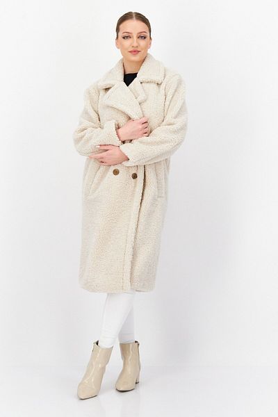 Bearpaw Women Teddy Trench Coat, Ivory