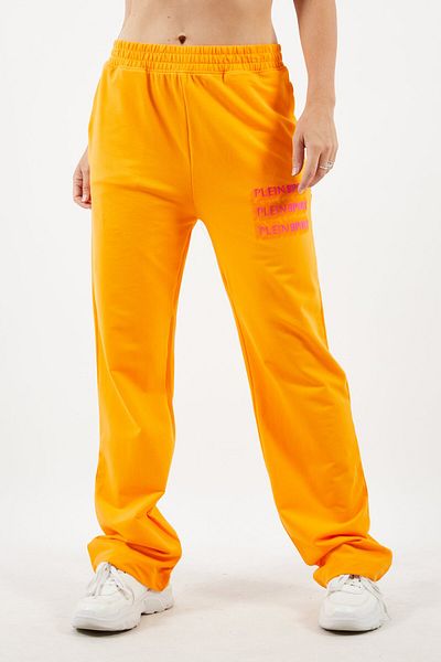Plein Sport Women Sportswear Fit Training Sweatpants, Orange Combo