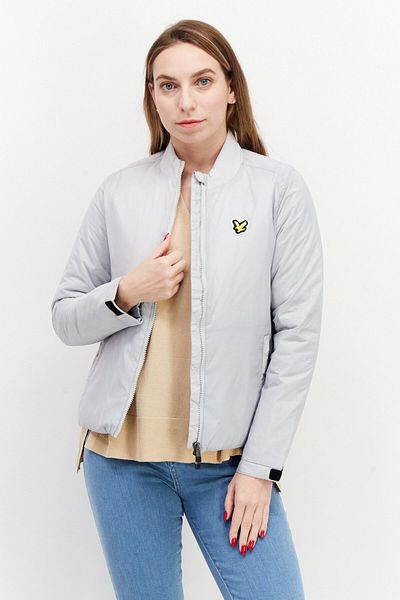 Lyle & Scott Women Brand Logo Bomber Jacket, Grey
