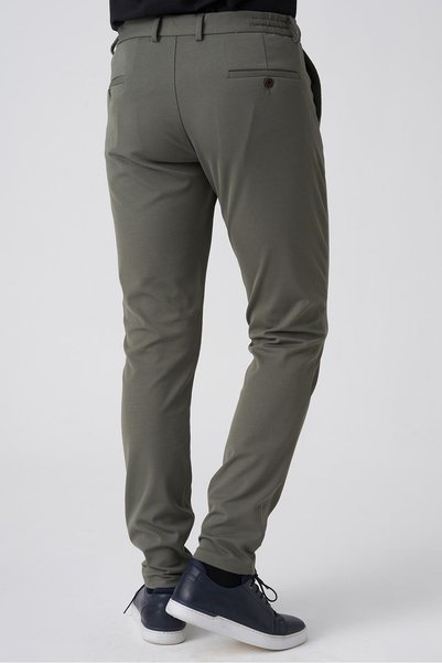 White Stone Barreiro P1036 Slim Fit Twis Bağcıklı Likralı Jogger Pantolon Haki