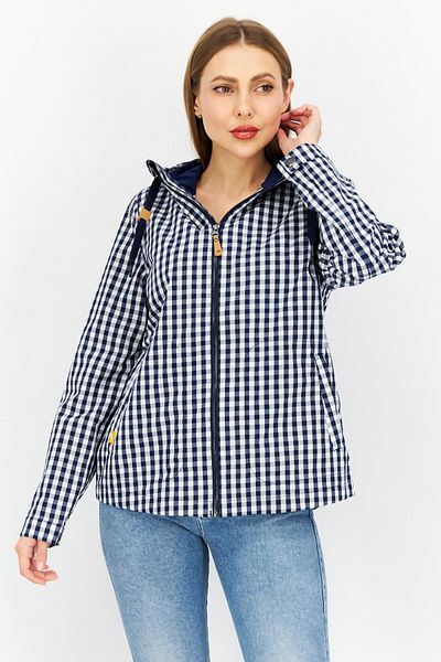 Trespass Women Checkered Windbreaker Jacket, Navy Combo