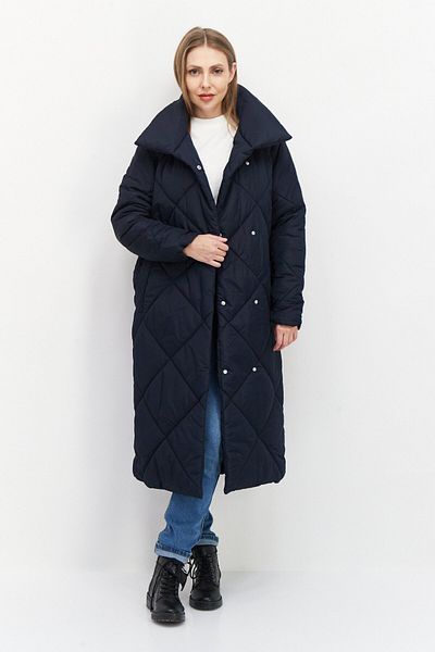 French Connection Women Plain Quilted Jacket, Navy