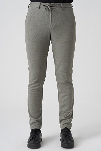 White Stone Barcelos P1035 Regular Fit Semanta Lycra Knitted Jogger Pants Khaki