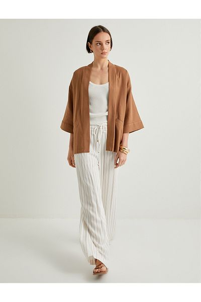 Koton Kimono Bavlna Flotilla Pocket poloviční široké rukávy
