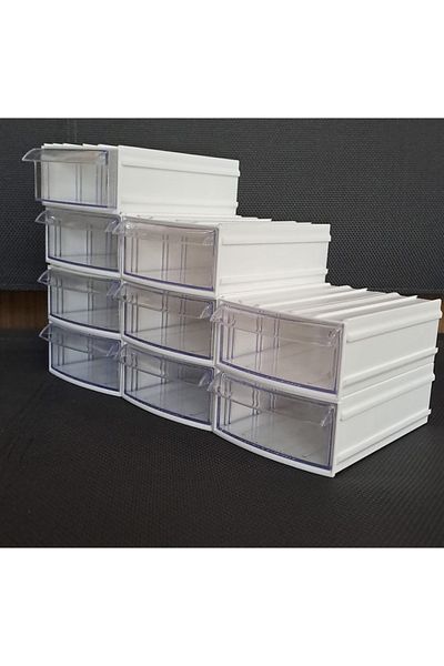Depolife Transparent Organizer Box with Drawers 9 Boxes Dremel Engraving Bead Jewelry Storage Box Organizer