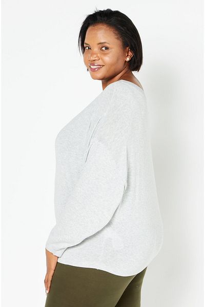 Esprit Women Boat Neck Plain Sweater, Grey