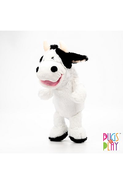 Pugs At Play Puppet Cow 14inch Battery Operated