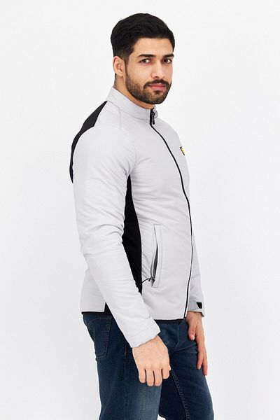 Lyle & Scott Men Brand Logo Quilted Jacket, Light Grey