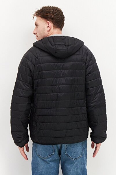 French Connection Men Regular Fit Hooded Long Sleeves Plain Jacket, Black