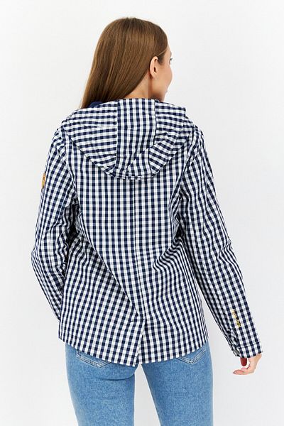 Trespass Women Checkered Windbreaker Jacket, Navy Combo