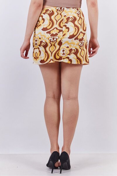 Don't Call Me Jennyfer Women Textured Allover Print Mini Skirt, Sand