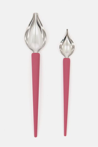 FACKELMANN 2 Pieces Fmprofessional Decorating Spoon Set, Silver
