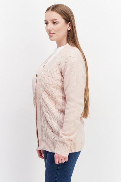 Threadbare Women Button Front Cable Knit Cardigan, Pink