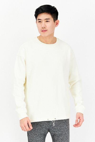Fila Men Oversized Fit Long Sleeve Training Sweatshirt, Ivory