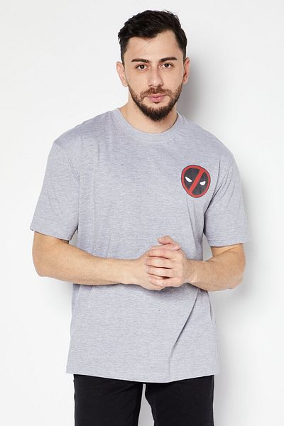 Marvel Men Crew Neck Short Sleeve Graphic T-shirt, Grey