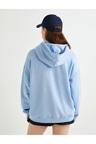 Koton Oversize φούτερ με κουκούλα και σύνθημα