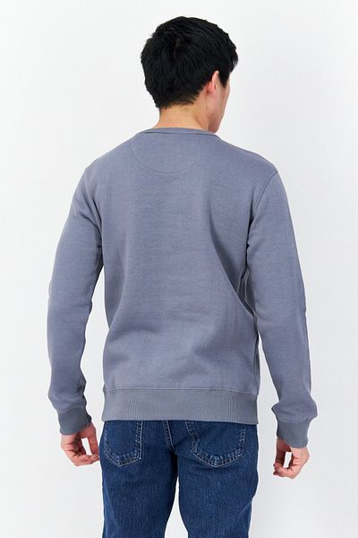 French Connection Men 2 Pcs Crew Neck Long Sleeve Brand Logo Sweatshirt, Slate Blue