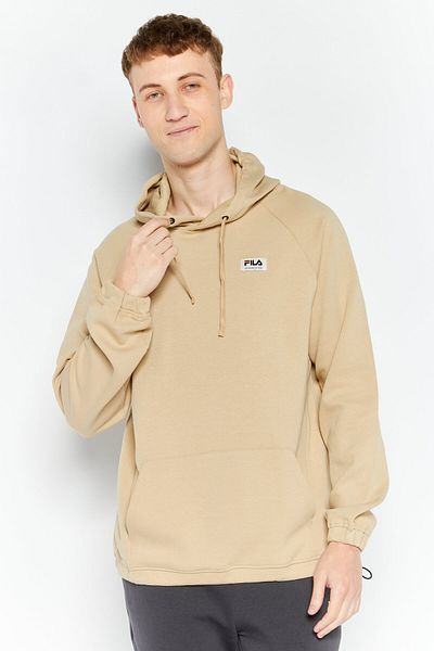 Fila Men Sportswear Fit Long Sleeve Training Hoodies, Beige