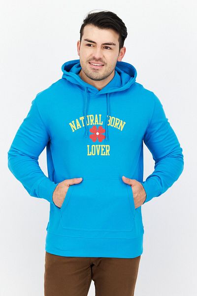 Levi's Men Long Sleeve Graphic Print Hoodie, Blue