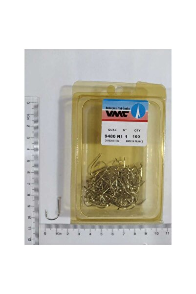 VMC 9480ni Nikel Düz Kısa Pala Olta I?ğnesi 100 Adet No : 1