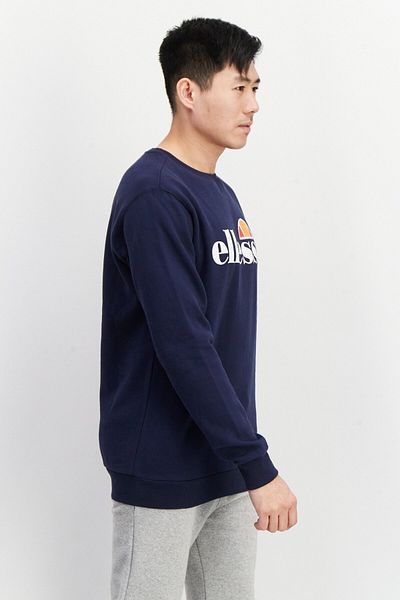 Ellesse Men Sportswear Fit Long Sleeves Outdoor Sweatshirt, Navy Combo