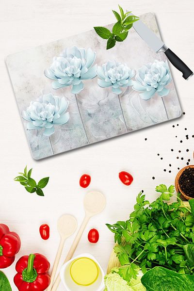Saban Glass Cutting Board - 30X40 Cm, Model 90