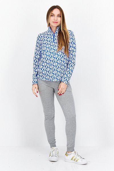 X by Gottex Women Sportswear Fit Long Sleeve Training Top, Blue