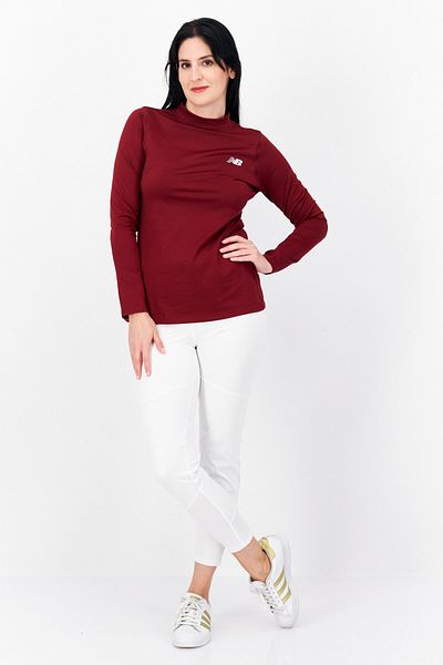 New Balance Women Sportswear Fit Long Sleeves Training Sweatshirt, Maroon