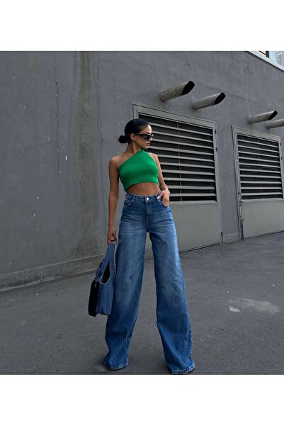 SQUALO High Waist Wide Leg Jean High Waist Jean-36