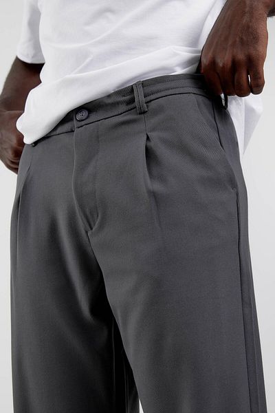 NOMARC Anthracite YP-PAN24066 Υφασμάτινο φαρδύ παντελόνι