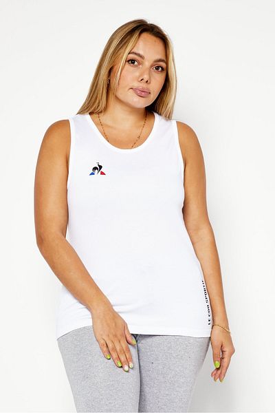 Le Coq Sportif Women Sportswear Fit Brand Logo Training Top, White