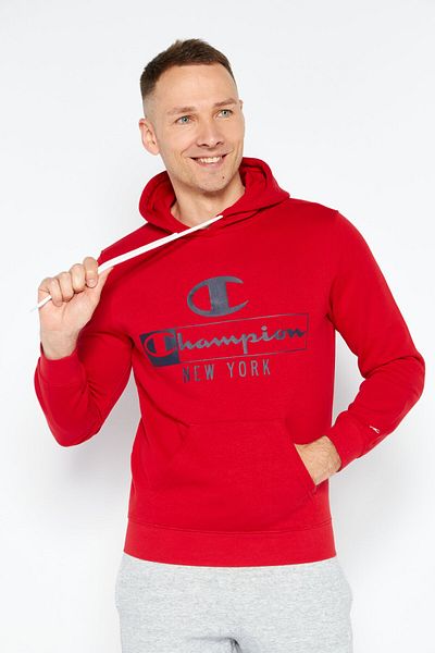 Champion Men Sportswear Fit Long Sleeves Running Sweatshirt, Red
