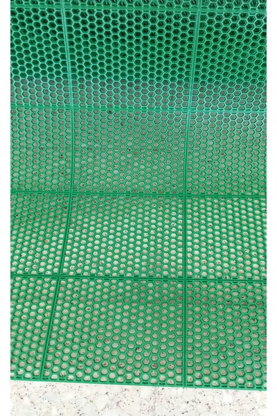 ünal file Yeşil Islak Zemin Matı Kare Banyo Kaymaz pvc petek mat paspas