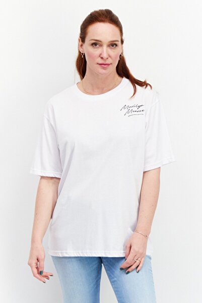 Marilyn Monroe تي شيرت نسائي بأكمام قصيرة ورقبة دائرية وشعار العلامة التجارية...