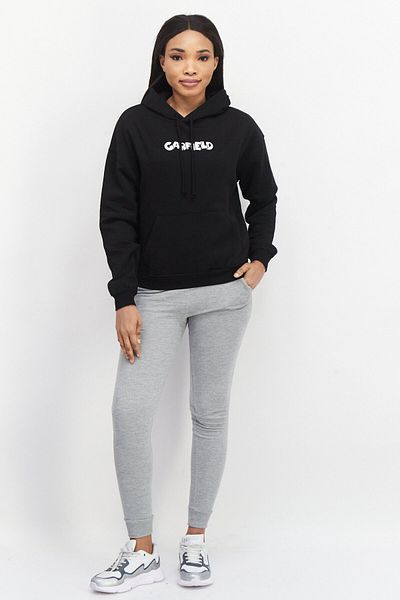 Garfield x DCMJ Women Embroidered Hoodie, Black