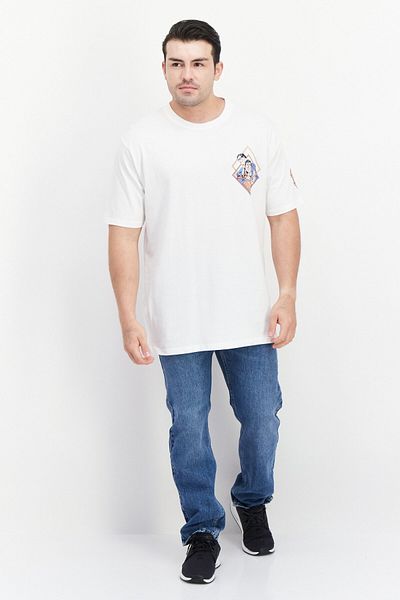 DC COMICS Men Crew Neck Short Sleeves Printed T-Shirt, White