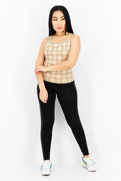 Guess Women Sportswear Fit Brand Logo Training Tops, Brown