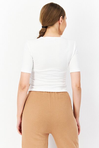 adidas Women Sportswear Fit Short Sleeve Outdoors Tops, White