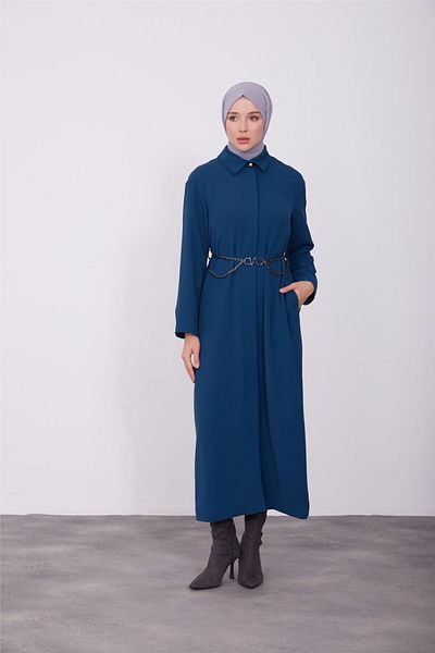 Armine Παλτό με λογότυπο Petrol Color - 23k8514