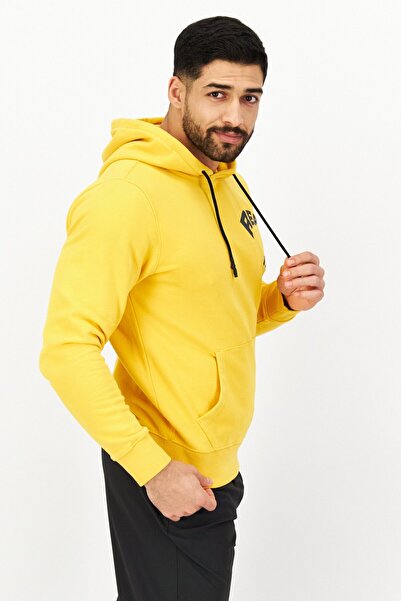 Replay Men Hooded Printed Logo Sweatshirts, Dark Yellow
