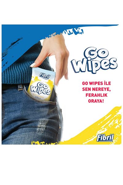 Fibril Go Wipes Ice Lemon Wet Wipes X 6 Pack 120 Sheets