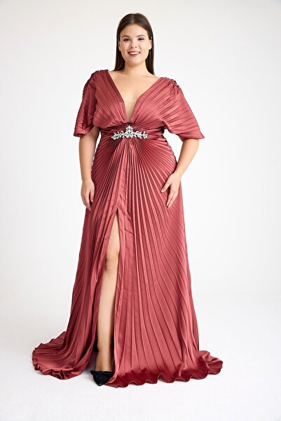 MAXXE 5838SSAT COBE SATEN ABİYE ELBİSE