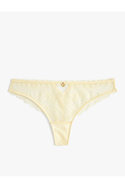 Koton Δαντελένιο βραζιλιάνικο εσώρουχο με λεπτομέρεια αξεσουάρ