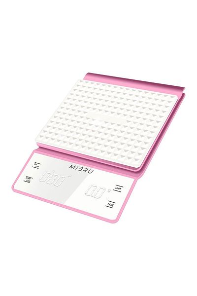 MIBRU Coffee digital scale with led timer pink white